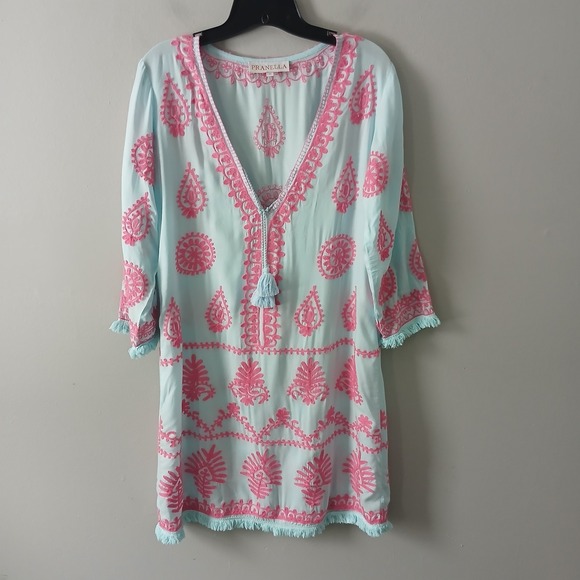 french connection embroidered maxi dress NEONADE LIME NEON POPLIN EMBROIDERED TIERED DRESS